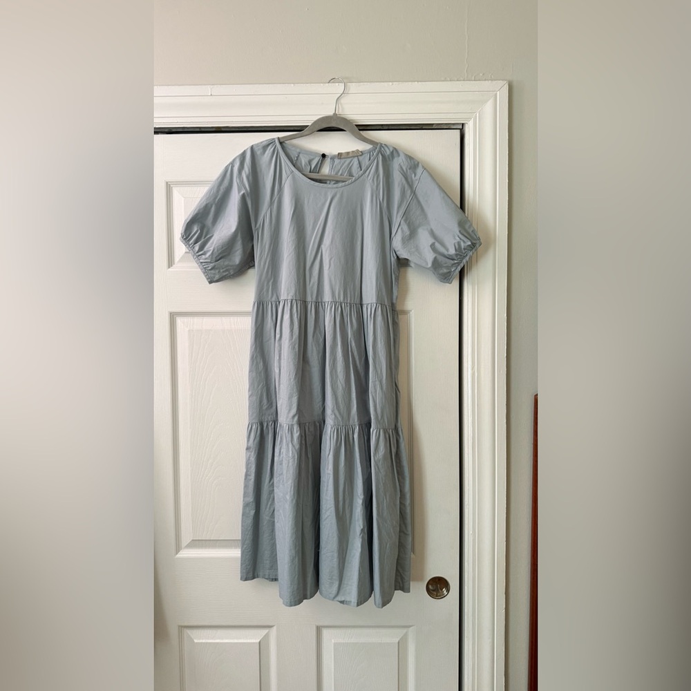 Everlane The Tiered Poplin Dress